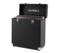 Victrola Collector II (2026 Model) - Vinyl Record Storage Case - Hold 30+ Vinyl Turntable Records, Heavy-Duty Hardware, Soft Interior Lining, Portable with Carry Handle (Black)