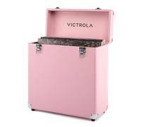Victrola Collector II (2026 Model) - Vinyl Record Storage Case - Hold 30+ Vinyl Turntable Records, Heavy-Duty Hardware, Soft Interior Lining, Portable with Carry Handle (Pink)