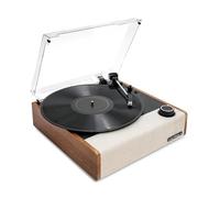 Victrola Eastwood II Record Player with Speakers - Bluetooth 5.1 and Vinyl Stream Technology, Vintage Style 3-Speed Vinyl Player, Audio Technica AT-3600LA Cartridge (Oak)