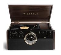 Victrola Empire Signature 7-in-1 Wood Mid Century Modern Bluetooth Record Player