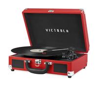 Victrola Journey Bluetooth Suitcase Record Player with Three-Speed Turntable | Red | VSC-550BT-RED-EU