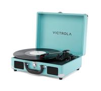Victrola Journey II (2025 Model) - Bluetooth Suitcase Record Player - Built-in Stereo Speakers with Enhanced Bass, 3-Speed Turntable, Bluetooth Input and Output, RCA & Headphone Outputs (Turquoise)