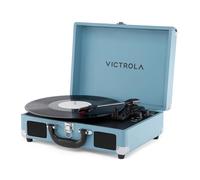 Victrola Journey II (2025 Model) - Bluetooth Suitcase Record Player - Built-in Stereo Speakers with Enhanced Bass, 3-Speed Turntable, Bluetooth Input and Output, RCA & Headphone Outputs (Blue)