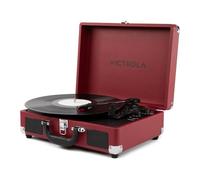 Victrola Journey II (2025 Model) - Bluetooth Suitcase Record Player - Built-in Stereo Speakers with Enhanced Bass, 3-Speed Turntable, Bluetooth Input and Output, RCA & Headphone Outputs (Maroon)