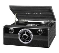 Victrola Metropolitan Mid Century 4-in-1 Bluetooth Record Player & Multimedia Center with Built-in Speakers - 3-Speed Turntable, AM/FM Radio, Wireless Music Streaming | Grey