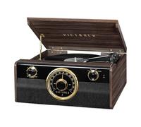 Victrola Metropolitan Mid Century 4-in-1 Bluetooth Record Player & Multimedia Center with Built-in Speakers - 3-Speed Turntable, AM/FM Radio, Wireless Music Streaming