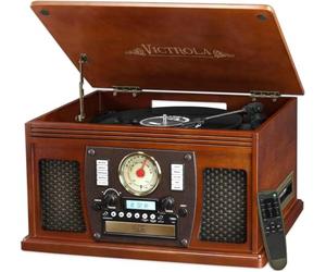 Victrola Navigator - 8-in-1 Bluetooth Record Player - Mahogany