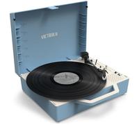 VICTROLA Re-Spin Portable Belt Drive Bluetooth Turntable - Light Blue, Blue