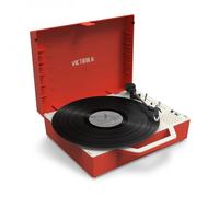 Victrola Re-Spin Suitcase Record Player Poinsettia Red