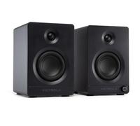 Victrola Tempo - Bluetooth Bookshelf Speaker Pair - Black | Powered speaker pair with Auracast multi-speaker streaming, RCA, optical, aux and USB-C inputs, subwoofer output
