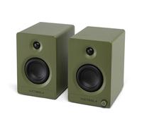 Victrola Tempo - Bluetooth Bookshelf Speakers - Room-Filling Sound, Bluetooth Input, Multi-Speaker Streaming Using Auracast, USB-C Computer Input, Turntable Inputs, Subwoofer Output (Pair, Green)