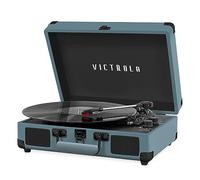 Victrola Vintage 3-Speed Bluetooth Portable Suitcase Record Player with Built-in Speakers | Upgraded Turntable Audio Sound|Red, Model Number: VSC-550BT-SMG