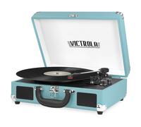 Victrola Vintage 3-Speed Bluetooth Portable Suitcase Record Player with Built-in Speakers | Upgraded Turntable Audio Sound|Aqua Turquoise Model Numb