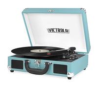 Victrola Vintage 3-Speed Bluetooth Suitcase Turntable with Speakers, Aqua Turquoise