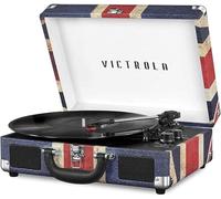 Victrola Vintage 3-Speed Bluetooth Suitcase Turntable with Speakers, UK Flag
