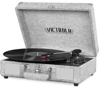 Victrola VSC-550BT-LGY Bluetooth Suitcase Record Player with 3-Speed Turntable, Light Grey