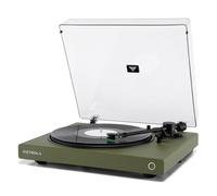 Victrola Wave - Bluetooth Turntable with Auracast - 2-Speed Vinyl Record Player, Audio Technica AT-VM95E Cartridge, Hi-Res aptX HD and Adaptive Bluetooth Streaming, Auracast Broadcast Audio (Green)