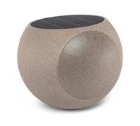 Victrola Zen - Wireless Outdoor Bluetooth Solar Speaker - IP65 Weather Resistant, Solar Charging, Multi-Speaker Connection Using Auracast (Each, Stone)