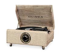 Victrola's 4-in-1 Highland Bluetooth Record Player with 3-Speed Turntable with FM Radio (VTA…