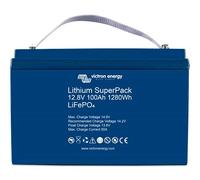 Victron Energy Lithium SuperPack 12.8V 100Ah LiFePO4 Deep Cycle Battery | With Built-in BMS and Safety Switch