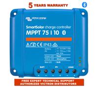 Victron Energy SmartSolar MPPT Solar Charge Controller (Bluetooth) - MPPT Charge Controller for Solar Panels - 75V 10 amp 12/24-Volt