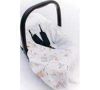 Viculii Double Sided Baby Wrap for car seat | baby mouse and flowers wrap swaddle cover cosytoes blanket for car seat 100x100cm | girl
