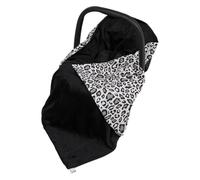 Viculii Double Sided Baby Wrap for car seat | black white panther baby wrap swaddle cover cosytoes blanket for car seat 100x100cm