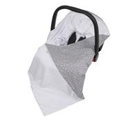 Viculii Double Sided Baby Wrap for car seat | grey baby wrap swaddle cover cosytoes blanket for car seat 100x100cm | boy or girl | elephants or stars (Mixed Stars)