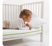 VICULII Enhanced Hypoallergenic Fibre Core Bamboo Cot Bed Mattress 140 X 70 Cm