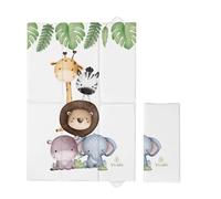 Viculii New Safari Animals Foldable & Portable Baby Changing Mat 40x60cm | Waterproof & Wipeable Folding Change Mat | Travel Friendly & Practical