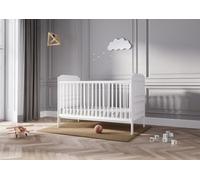 VICULII Walter Cot Bed White With Mattress