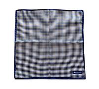 Vicuna Check Pocket Handkerchief - female - Aquascutum - Silk Scarves - Blue - ONE SIZE - Accessories ONE SIZE