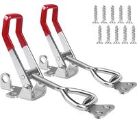 Vicuna R Heavy Duty Toggle Latch Clamp 4003, Large Adjustable Toggle Clamp Latch With Lock Hole, 1320Lbs Holding Capacity Pull Latch for Smoker Lid Jig, Tool Box Case - 2Pack (with 10PCS Screws)