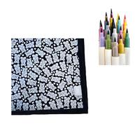 ViCUULY DIY Coloring Blanket, Creative Personalized Handmade Colorful Blanket Color Your Own Blankets Washable Fuzzy Velvet Home Holiday Decor Ideal (Gummy Bears+15 Colored Pencils)