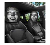 ViCUULY Funny Cartoon Car Headrest Covers, Glow in the Dark Universal Fit Big Eyed 2-Pack Auto Interior Accessories, H