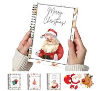 ViCUULY Merry Christmas Card Book, 5x7'' DIY Spiral-Bound Christmas College Survival Gift Card Book Holder, Greeting Cards Holder for Student Graduation Gifts, Surprises On Every Page (Santa Claus)