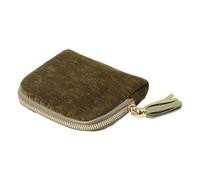 ViCUULY Travel Jewelry Case, Small High-End Large-Capacity Tassel Storage Bag Gifts for Women, Pouch Bags with Zipper, Velvet Jewelry Organizer Storage Bag for Bracelet Rings Earring (Matcha Green)