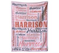 VICVIK Personalised Baby Blanket,Customised & Personalized Name Blankets for Newborns, Adults; for Birthdays, Christmas, Valentines Day