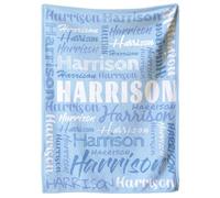 VICVIK Personalised Baby Blanket,Customised & Personalized Name Blankets for Newborns, Adults; for Birthdays, Christmas, Valentines Day