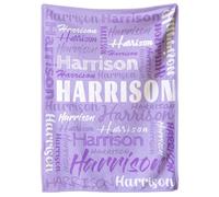 VICVIK Personalised Baby Blanket,Customised & Personalized Name Blankets for Newborns, Adults; for Birthdays, Christmas, Valentines Day