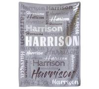 VICVIK Personalized Baby Blanket - Customized for Newborn, Kids, Adults - Name Blanket for Birthday, Christmas Day Gift