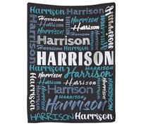 VICVIK Personalized Baby Blanket - Customized for Newborn, Kids, Adults - Name Blanket for Birthday, Christmas Day Gift