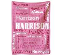VICVIK Personalized Baby Blanket - Customized for Newborn, Kids, Adults - Name Blanket for Birthday, Christmas Day Gift