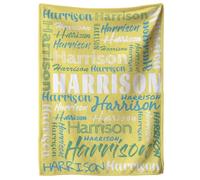 VICVIK Personalized Baby Blanket - Customized for Newborn, Kids, Adults - Name Blanket for Birthday, Christmas Day Gift