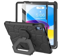 VICVOL Case for iPad 11th Generation (A16 11-Inch 2025)/ iPad 10th Gen (10.9" 2022)- Durable Shockproof Lightweight EVA Kids Case with Screen Protector & 360° Rotate Hand Strap/Stand (Black)