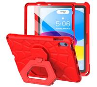 VICVOL Case for iPad 11th Generation (A16 11-Inch 2025)/ iPad 10th Gen (10.9" 2022)- Durable Shockproof Lightweight EVA Kids Case with Screen Protector & 360° Rotate Hand Strap/Stand (Red)