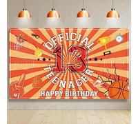 Vicycaty Happy 13th Birthday Backdrop Banner,13th Birthday Decorations for Boys Girls, Official Teenager Birthday Photo Booth Props, 13 Years Old Birthday Party Yard Sign Supplies,