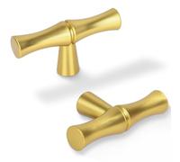 Vicycmc Brushed Gold Cabinet Knobs,Zinc Alloy Solid Dresser Single Hole Cabinet Pull Luxury Drawer Knob Hardware for Bedroom, Kitchen 6 Pack ZJ01