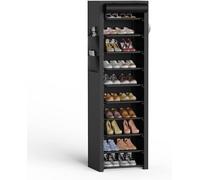 Vicye Shoe Rack with 10 Levels, Shoe Cabinet High with Dustproof Cover for 20-22 Pairs of Shoes, Shoe Stand, Slim, Fabric Shoe Storage, Shoe Organiser for High Heels, Sports Shoes