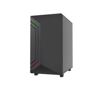 Vida Apollo M Black ARGB Gaming Case w/Glass Window, Micro ATX, Rear ARGB Infinity Fan, Front LED Strips